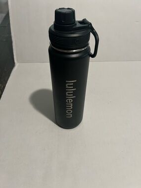 Lululemon Black Stainless Steel Water Bottle